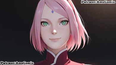 Sakura Haruno Big Tits Blowjob Hentai Comic by Amscomic
