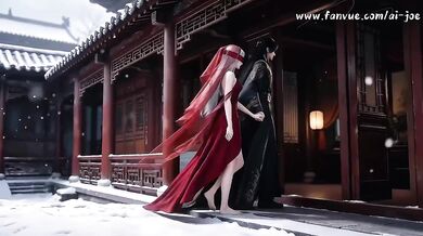 White Hair Beauty Destroyed Gushing Deep Throat Cumshot