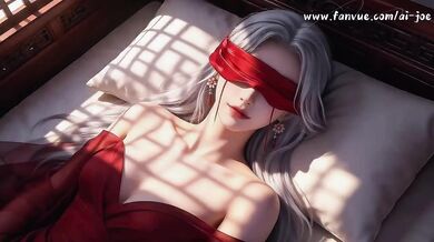 White Hair Beauty Destroyed Gushing Deep Throat Cumshot