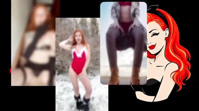 Alone by elevator redhead public masturbation huge dildo riding bbc hard fuck