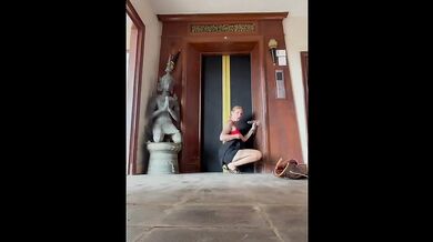 Alone by elevator redhead public masturbation huge dildo riding bbc hard fuck