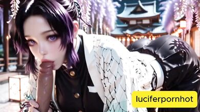 Shinobu Kocho Destroyed By Ai Demon Slayer Sex In Wisteria Night Garden Uncensored Hentai