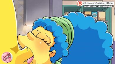 Busty MILF Neighbor Eats Huge Cock Blowjob Simpsons Hentai Animation