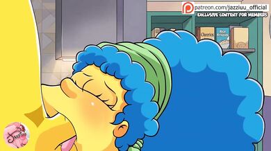 Busty MILF Neighbor Eats Huge Cock Blowjob Simpsons Hentai Animation