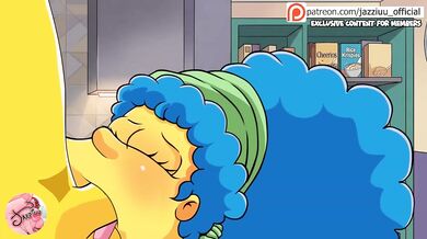 Busty MILF Neighbor Eats Huge Cock Blowjob Simpsons Hentai Animation