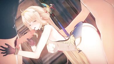 Hoho Wuthering Waves gangbang hentai with many men creampie blowjob