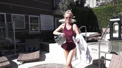 Hot Blonde MILF Blowjob Cumshot Missionary