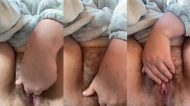 Rubbing My Hairy Tight Pussy Training For Big Cock Destroyed Gushing Choked