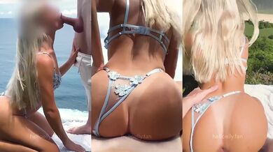 Hot Blonde Picnic Ends With Cum Dripping On Her Big Juicy Ass