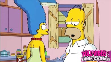 Marge Catches Homer Home Alone Destroyed Gushing Choked Springfield Cosplay Parody Married Couple Cartoon HD Porn