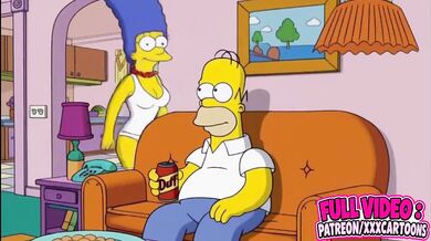 Marge Catches Homer Home Alone Destroyed Gushing Choked Springfield Cosplay Parody Married Couple Cartoon HD Porn