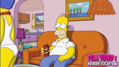 Marge Catches Homer Home Alone Destroyed Gushing Choked Springfield Cosplay Parody Married Couple Cartoon HD Porn