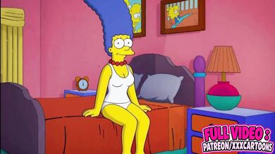 Marge Catches Homer Home Alone Destroyed Gushing Choked Springfield Cosplay Parody Married Couple Cartoon HD Porn