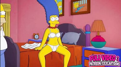 Marge Catches Homer Home Alone Destroyed Gushing Choked Springfield Cosplay Parody Married Couple Cartoon HD Porn