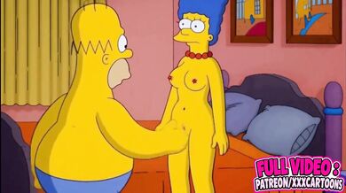 Marge Catches Homer Home Alone Destroyed Gushing Choked Springfield Cosplay Parody Married Couple Cartoon HD Porn
