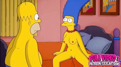 Marge Catches Homer Home Alone Destroyed Gushing Choked Springfield Cosplay Parody Married Couple Cartoon HD Porn