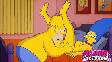 Marge Catches Homer Home Alone Destroyed Gushing Choked Springfield Cosplay Parody Married Couple Cartoon HD Porn
