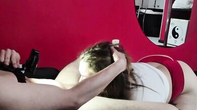 Brazilian Blonde Destroyed Gushing Choked Cum Mouth