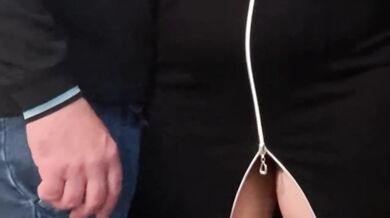 Amateur Brazilian college girl fingered by pervert stepdad in public panties orgasm