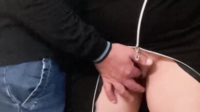 Amateur Brazilian college girl fingered by pervert stepdad in public panties orgasm