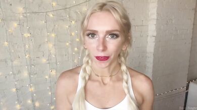 Safe For Work Cute Blonde Fitness Influencer Lululemon Outfits Try-On Destroyed Gushing Choked