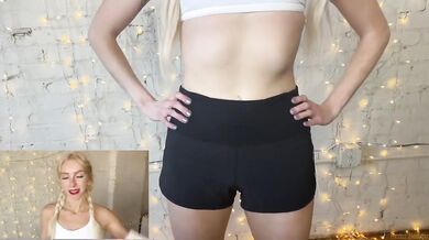 Safe For Work Cute Blonde Fitness Influencer Lululemon Outfits Try-On Destroyed Gushing Choked