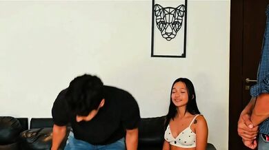 My Hot Latina Boss Stepdaughter Returns From Trip And Jerk Offs Me With Big Dick Handjob Edging Until Huge Cumshot