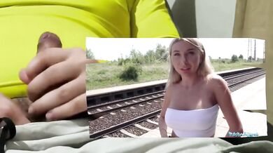 Public Agent Train Station POV React Destroyed Gushing Choked Sex For Cash