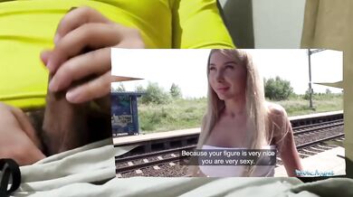 Public Agent Train Station POV React Destroyed Gushing Choked Sex For Cash