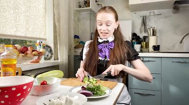 JillJillMeow Cooks Greek Salad Destroyed Gushing Choked