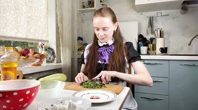 JillJillMeow Cooks Greek Salad Destroyed Gushing Choked
