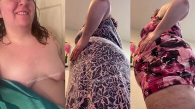 Hairy BBW Destroys Towel Huge Ass Small Tits Sexy Dresses Natural Verified Amateur