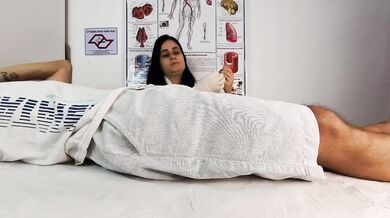 Fake Hospital Nurse Handjob Destroyed Erection Gushing