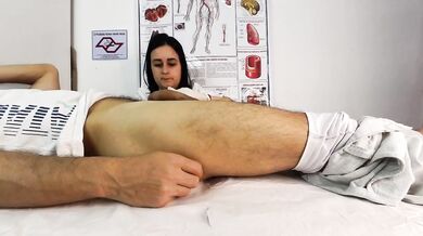 Fake Hospital Nurse Handjob Destroyed Erection Gushing