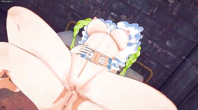 Shinobu Futanari Ravages Mitsuri in Cowboy Reverse Hentai