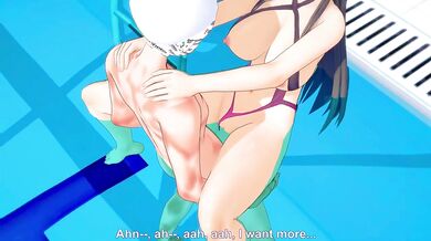 Teacher Waits At Pool For Hentai POV Sex Big Ass Brunette Tits Gush