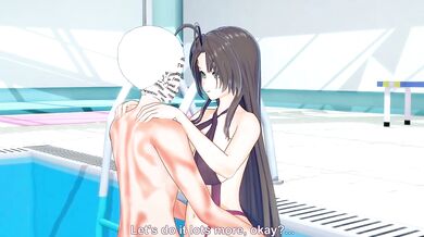 Teacher Waits At Pool For Hentai POV Sex Big Ass Brunette Tits Gush