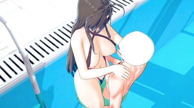 Teacher Waits At Pool For Hentai POV Sex Big Ass Brunette Tits Gush