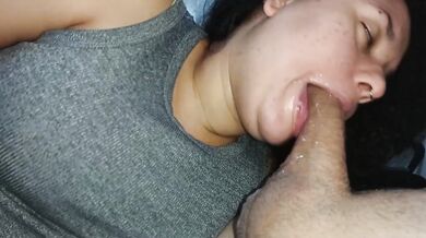 Best Blowjob Ever Latina Sloppy Spit Swallow Extreme Gagging POV NYC Thot Drooling Deepthroat