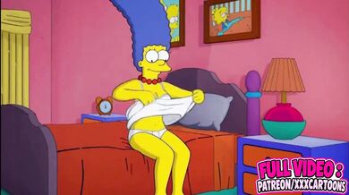 Marge Simpson Destroyed By Homer Simpson Gushing Choked 3d Animation Parody