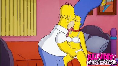 Marge Simpson Destroyed By Homer Simpson Gushing Choked 3d Animation Parody