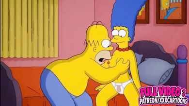 Marge Simpson Destroyed By Homer Simpson Gushing Choked 3d Animation Parody