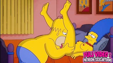 Marge Simpson Destroyed By Homer Simpson Gushing Choked 3d Animation Parody