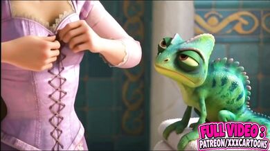 Flynn Rider Gushes Choked Princess Tower Cartoon HD Porn