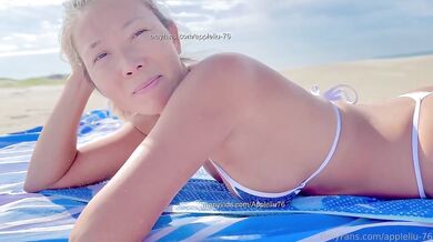 Verified Amateur Asian MILF Hot Wife Destroyed Beach Blowjob JOI in Heels Stilettos on Sand Comedy Real Couple Homemade Natural Tits HD