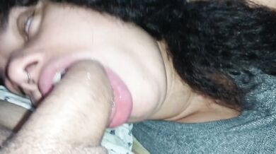 Sloppy Wet Blowjob Destroyed Facefuck Cum Gushing Stepbrother Latina