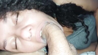 Sloppy Wet Blowjob Destroyed Facefuck Cum Gushing Stepbrother Latina