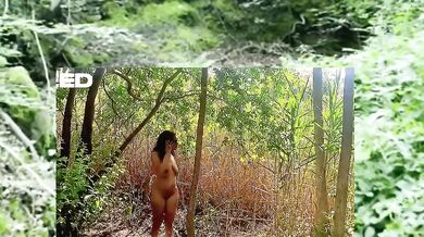 Ebony Amateur Walking Nude Through Jungle Public Reality POV Solo Female Destroyed