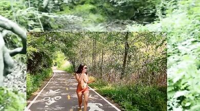 Ebony Amateur Walking Nude Through Jungle Public Reality POV Solo Female Destroyed
