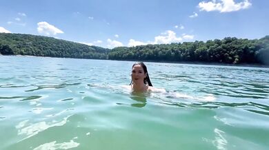Milf Babe Destroyed Gushing Choked Public Skinny Dipping